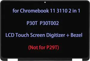 ARUISIFX Screen Replacement for Dell Chromebook 11 3110 2 in 1 P30T P30T002 LCD Touch Screen Digitizer Bezel Assembly 11.6" HD
