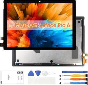 for Microsoft Surface Pro 5 Screen Replacement - for Microsoft Surface Pro 5 / Pro 6 LCD Display for Surface Pro6 LCD Touch Screen 1796 1807 12.3" Digitizer Assembly with Tools (Black)