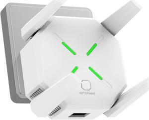 WiFi Extender Signal Booster for Home,WiFi Range Signal Booster,1200Mbps Dual Band 2.4G/5G,WiFi Amplifier WiFi Range Extender,WiFi Repeater Signal Booster,Internet Extender with Ethernet Port (White)