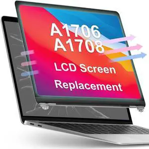 (Silver) LCD Screen Replacement for MacBook Pro A1706 A1708 EMC 3071 EMC 3163 EMC 2978 EMC 3164 Retina Full Display Assembly A+++ FOCUS LCD