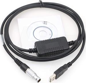 HangTon GEV218 USB Data Cable to 8 Pin for Leica Total Station TS30 TM30 GS15 CS10 to PC Computer (USB)