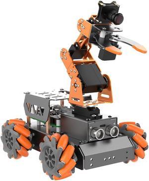 HIWONDER 5DOF AI Vision Robotic Arm Powered by Raspberry Pi 5 4GB Smart Robotic Arm Mecanum Wheel Chassis Robot Car Kit DIY Robot for Beginners