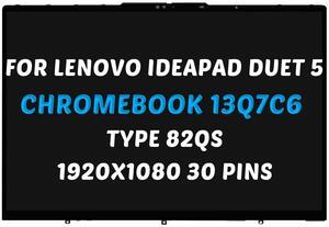 Replacement for Lenovo IdeaPad Duet 5 Chromebook 13Q7C6 (Type 82QS) 5D10S39728 5D10S39729 LCD Screen LED + Bezel Display Assembly FullHD 1920x1080 OLED 13.3 inch 30 Pins 60Hz (for Touch Screen Only)