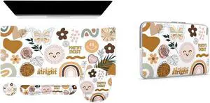 iCasso Laptop Sleeve 13 inch 14 inch, Cute Laptop Sleeve for 13 inch MacBook Air/Pro M2 M1 Chip, Desk Mat, Gaming Mouse Pad Wrist Support Set,4in1 XXL Large Mousepad, Morandi Cartoon
