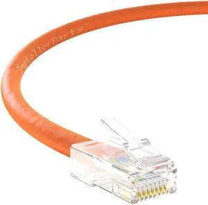 InstallerParts (10 Pack Ethernet Cable CAT5E Cable UTP Non-Booted 7 FT - Orange - Professional Series - 1Gigabit/Sec Network/Internet Cable, 350MHZ