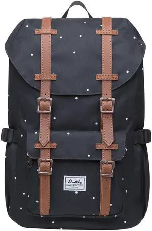 KAUKKO Laptop Outdoor Backpack, Traveling Rucksack Fits 15.6 Inch Laptop(5-7-Blackpoint)