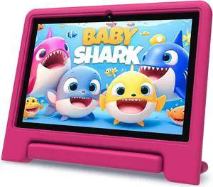 Maxsignage 10" Kids Tablet, Android 13, 32GB (Expandable to 128GB), Quad-core, WiFi 6, Bth 5.0, Pre-Installed Parental Controls, Kids Space & Family Link (K109A-B, Pink)