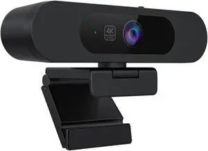 MOERTEK 4K Webcam for PC, Ultra 4K HD, AI Auto Framing, Webcam for Streaming, Auto Focus, Dual Noise Reducing Mics, 5X Digital Zoom, 92°FOV, Plug and Play, Ideal for High-End Meeting, Streaming