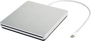 Oulin External CD DVD Drive USB C CD DVD Burner/Writer Slim Portable Slot in CD DVD Reader for MacBook Pro/Air/Mac/Laptop/Windows10 (Sliver)