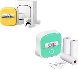 Ponek Mini Bluetooth Pocket Sticker Printer - Thermal Mini Printer, Portable Bluetooth Mini Sticker Printer Machine, Compatible with iOS & Android, T02 Receipt Sticker Printer for Journal, Memo, Photo
