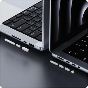 Soonjet Compatible for MacBook Pro 14 inch Case & 7PCS Anti Dust Port Plugs Cover
