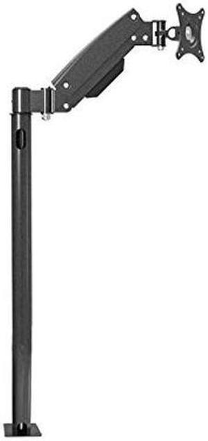 Premium Gas Spring Single Monitor Floor Stand - Adjustable Height, Sturdy TV Mount for 13-27 LCD Monitors - Holds up to 10kgs - Perfect PC Stand for Floor or Sofa Side