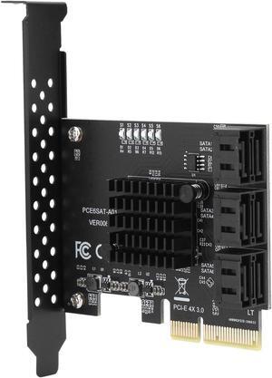 Tbest Asm1166,N100 Motherboard Asm1166 Pcie,Asm1166 6 Port,Pcie Sata Expansion Card,Internal Components,Expansion Card Pcie to 6Port Sata3.0 Hard Disk 6G Pcie3.0 Gen3 4X Interface Hub Adapter