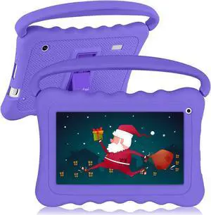 Kids Tablet 7 inch Toddler Tablet for Kids Edition Tablet with WiFi Dual Camera Childrens Tablet for Toddlers 32GB Android with Parental Controls Shockproof Case Tablet for kids ages 3-14(Purple
