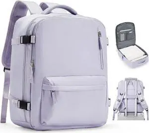 VGCUB Lightweight Travel Backpack for Women Men,Carry on Backpack Flight Approved Luggage,Water Resistant Laptop College Work Backpack Personal Item Daypack Bookbag Mochila de Viaje,Purple taro