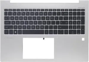Wzqrps New Replacement for HP EliteBook 860 G9 865 G9 G10 EliteBook 1060 G9 Laptop Upper Case Palmrest Keyboard Assembly Part N08145-001 N13904-001 N13904-B31 Silver (Non-Backlit Keyboard)