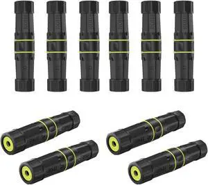 ZUZONG IP68 Waterproof Cat7 RJ45 Coupler, 10GB Shielded Pure Copper Ethernet Coupler IP68 Waterproof Ethernet Outdoor LAN Connector for Starlink/Cat5/Cat6/Cat6A/Cat7/Cat8 Ethernet Cable(10 PCS Female)