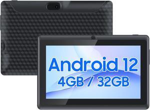 Tablet 7 inch Android 12.0 Tablets 4GB RAM 32GB Storage 1024GB SD Expansion Tablets PC, Quad-core Processor 1024x600 IPS HD Touchscreen 2MP+5MP Dual Camera Tab, WiFi6 Bluetooth 3000 mAh Battery Tablet