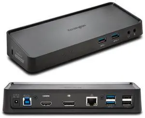 Kensington USB 3.0 Dual Display Docking Station for Windows, Mac OS, Surface Pro & Surface Laptop (K33997WW),Black