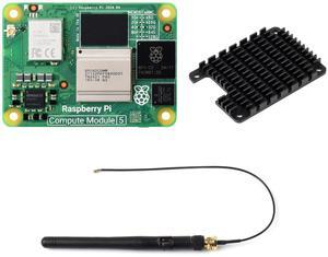 waveshare CM5 Pi Compute Module 5,Comes with an Official Raspberry Pi CM5104032 (with Wireless, 4GB RAM, 32GB eMMC Flash), an Antenna Kit and a HEATSINK. (3 Items)