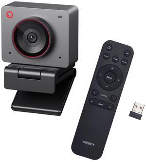 OBSBOT Meet 2-4K Webcam & Remote Combo, Webcam with 1/2" Sensor, AI Framing & Autofocus, Beauty Mode, Lightweight, Gesture Control, HDR, Dual Microphone, 60 FPS, Web Cam for Streaming, Meeting, Gaming OBSBOT Meet 2-4K Webcam & Remote Combo, Webcam with 1/2" Sensor, AI Framing & Autofocus, Beauty Mode, Lightweight, Gesture Control, HDR, Dual Microphone, 60 FPS, Web Cam for Streaming, Meeting, Gaming