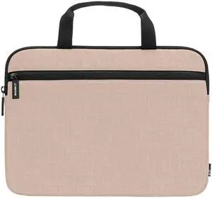 Incase Carry Zip Brief for 13 inch Laptops - Sleek, Lightweight Protective Bag with Dual-Weave Polyester, Webbing Carry Handles - Stylish and Durable Laptop Sleeve/Case for Work & Travel - Blush Pink