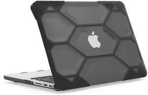 IBENZER Compatible with MacBook Pro 13 Inch Case 2015 2014 2013 2012 A1502 A1425, Heavy Duty Protective Hard Shell Case Cover for Old Version Apple Mac Pro Retina 13, Black, HR13CYBK