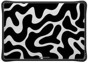 CASETiFY Impact MacBook Air 13-inch (M1/Intel) Case [Enhanced Protective Corner Design/Ventilation Cutouts/Anti-Slip Grip] - Black Abstract Shapes - Clear Black