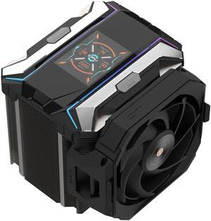 ALSEYE i600 Pro CPU Cooler, 2.83" HD Display with Temperature, Copper Base Hidden Fan Dual Tower CPU Cooler 6 Heat Pipes TDP 290W ARGB PWM Koala Fan with FDB Bearing Intel LGA & AM5 AM4 (Black)