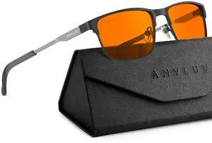 ANYLUV Blue Light Glasses for Men/Women, Lightweight Blue Light Blocking Glasses, Anti-Eye Strain Computer Glasses for Gaming