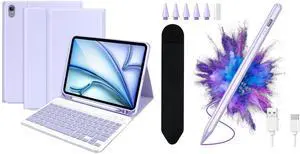 besky Stylus Pen & Keyboard Case for iPad Air 11 inch(M2) 2024 & iPads Air 10.9 inch (5th, 4th Generation) - Wireless Detachable Keyboard- Pencil Holder, with Auto Sleep/Wake Function