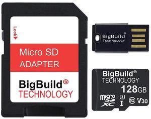 BigBuild Technology 128GB U3 Micro SDXC Memory Card for DJI Air 3S, Mini 3/Mini 4 Pro, Mavic 3 Pro Action Cameras