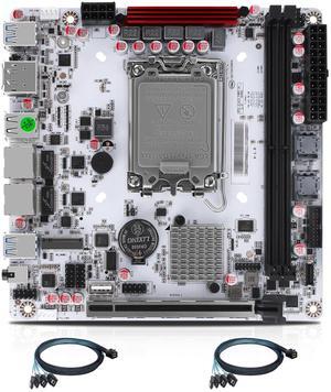 StoneStorm Q670 8-Bay NAS Mini ITX Motherboard(LGA1700, 12th/13th/14th Gen. Desktop Processor), 2*U-DIMM DDR5 MAX 64G, 3*M.2 NVMe, 8*SATA, i226-LM 2.5G vPro, 3*USB3.2, 1*Type-C 20Gbps, Dual 4K Display