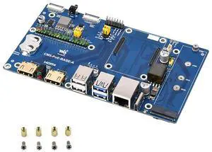 Fits Raspberry Pi Compute Module 5 IO Board with PoE Feature, M.2 NVMe SSD Support, GPIO Header,Ethernet, USB, HDMI, and TF Slot for All CM5 Variants