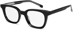 Dollger Blue Light Blocking Glasses For Woman Men Thick Frame Round Non-Prescription, pertain Work,Computer Gaming,TV Black