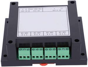 4-Channel Industrial Grade Repeater, 9-24V 0.5-1.2W RS485 Hub with Built-in DC/DC Isolated Power Supply Module Photoelectric Isolation Repeater for Long-Term Stable