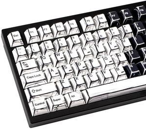 GEKUCAP Black and White Manga Theme Keycaps 136 Keys, Dye-Sublimation PBT Custom Keycap Set, Cherry Profile Keyboard Keycaps for 60% 65% 70% 75% 100% Cherry Gateron MX Switches Mechanical Keyboard