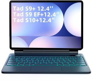GOKOCO Magic-Style Keyboard Case for Samsung Galaxy Tab S10+/S9+/S9 FE+/S8+/S7+/S7 FE 12.4",Floating Cantilever Magnetic Stand, LED Display,7color Backlit & Multi-Touch Trackpad-Black