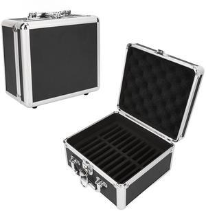 2.5 Inch Hard Drive Storage Box, Hard Drive Storage Box Case with Security Lock, 20 Bays Waterproof External Hard Disk Carrying Case Convenient Handle