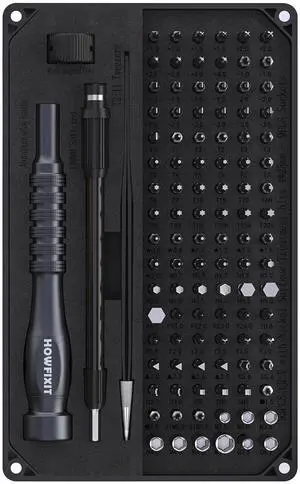 HowFixit PRO MAX 106-in-1 Screwdriver Set for Repair Electronics Disassembly Laptop, Game Console, Smartphone, iPhone, Macbook, PC, Camera, Watch etc