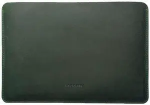 Green Laptop Cases Leather Made for MacBook Pro 14 M3 Sleeve - Carrying Protective Case Compatible with MacBook Pro 14" M1 M2 M3 M4 Max A2442 A2779 A2992 A2918 A3402 Genuine Vintage Leather, Green