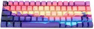 JSJT Keycaps 65 Percent-Side Printed Keycaps 68 Keys Custom Keycaps OEM Profile PBT Key Caps for Cherry MX Switches GK68/RK68 Mechanical Keyboard