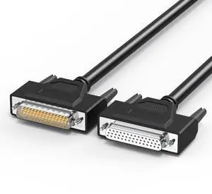 JUXINICE D-Sub 44 Pin Double Shielded Cable, DB44 Male to Female 5FT, 44 Pin Extension HDB44 M/F Black