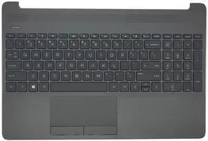 Jxjslp Replacement Upper Case Palmrest for HP 15-DW 250 255 G8 250 255 G9 Series Laptop Top Cover Non-Backlit Keyboard Assembly US Layout M31099-001 Black
