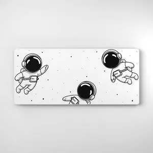 keycadets Gravity Gaming Mouse Pad, Large Desk Pad for Keyboard and Mouse, Non-Slip Mousepad Gaming Desk Mat with Foam Core, Anti-Fray Lock Stitching & Low Friction Cloth Surface (35.4 x 15.8)