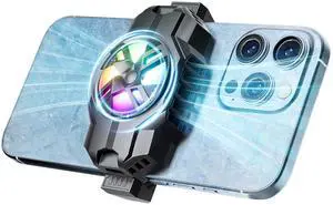 KenKe Phone Cooler for Gaming, Portable & Lightweight Mobile Phone Cooling Fan Compatible with iPhones/Android Phone Width from 4.5 to 7 Inch, Cellphone Radiator with RGB Backlight for Live Streaming