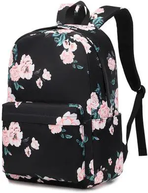 Kouxunt Floral School Backpack for Girls Womens, School Bags Collge Bookbags Laptop Backpacks for Kids Teens Adults