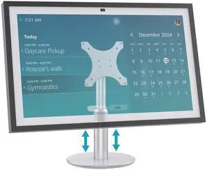 Letlar Adjustable Stand for Show 21, Show 15 (1st, 2nd Gen) - Rotatable, Tiltable, Height Adjustable - Silver Aluminum Tabletop Gimbal Stand