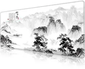 LL-COEUR Pattern Oversized Gaming Mousepad 55.1x23.6x0.12inch, Extended Waterproof Computer Mouse Mat for Desk, Home (Landscape 2, 55.1"x23.6"x0.12")