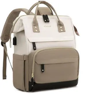 LOVEVOOK Laptop Backpack for Women, 15.6 Inch Work Business Backpacks Purse with USB Port, Large Capacity Nurse Bag College Bookbag for School, Waterproof Casual Daypack for Travel